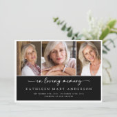 愛する記憶の中で白黒悔やみや弔慰葬儀 サンキューカード (スタンド正面)