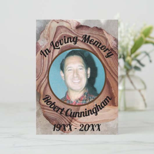 愛する記憶の中で石化された木の写真記念 招待状 (スタンド正面)