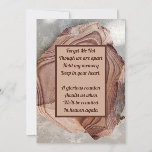 愛する記憶の中で石化された木の写真記念 招待状 (裏面)