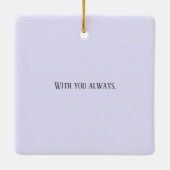 愛する記憶の中で紫色の葬儀記念碑 セラミックオーナメント (裏面)