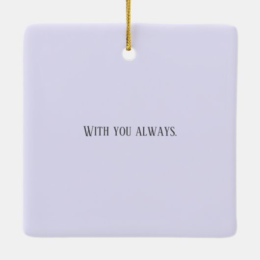 愛する記憶の中で紫色の葬儀記念碑 セラミックオーナメント (裏面)