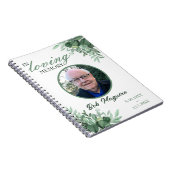 愛する記憶の中で緑葉の写真葬儀 ノートブック (右側)