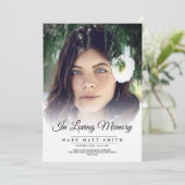 愛する記憶の中で葬儀の写真悔やみや弔慰悲しみの損失 サンキューカード (スタンド正面)