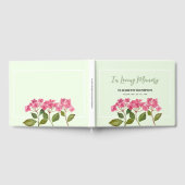 愛する記憶の中で葬儀の水の色アジサイ ゲストブック (全面)