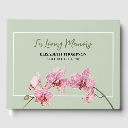 愛する記憶の中で葬儀の水の色アジサイ ゲストブック (正面)