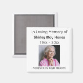 愛する記憶の中で葬儀の記念写真 マグネット (正面/裏面)