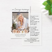 愛する記憶の中で葬儀の記念祈りの言葉カード (デスク)