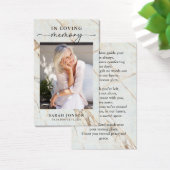 愛する記憶の中で葬儀の記念祈りの言葉カード (デスク)