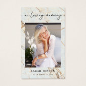 愛する記憶の中で葬儀の記念祈りの言葉カード (正面)