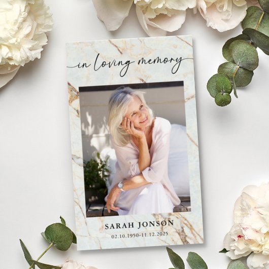 愛する記憶の中で葬儀の記念祈りの言葉カード