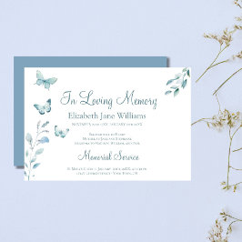 愛する記憶の中で葬儀ほこりっぽい青い蝶 招待状