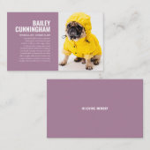 愛する記憶の中で葬儀メモペットの写真カード 名刺 (正面/裏面)