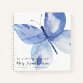 愛する記憶の中で蝶の葬儀ゲストブック ノートブック (正面)