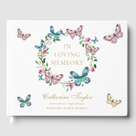 愛する記憶の中で蝶の追悼式 ゲストブック (正面)