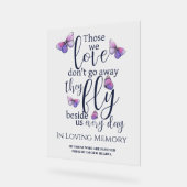 愛する記憶の中で蝶結婚の記念碑 アクリルサイン (傾斜)