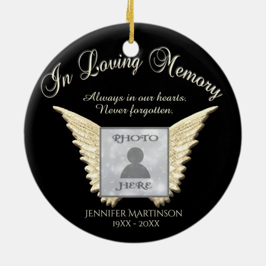 愛する記憶の中で記念撮影 セラミックオーナメント (裏面)