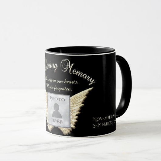 愛する記憶の中で記念撮影 マグカップ (正面右)