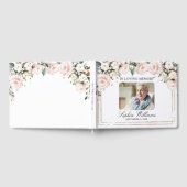 愛する記憶の中で赤面バラ花葬儀 ゲストブック (全面)