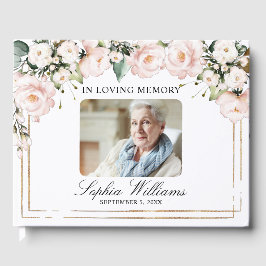 愛する記憶の中で赤面バラ花葬儀 ゲストブック