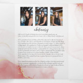 愛する記憶の中で赤面赤い花葬儀 三つ折りプログラム (内部中)