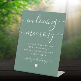 愛する記憶の中で追悼ユーカリプトゥスグリーン結婚ズ 台座サイン