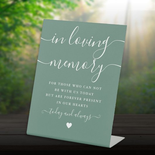 愛する記憶の中で追悼ユーカリプトゥスグリーン結婚ズ 台座サイン