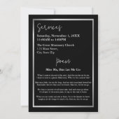 愛する記憶の中で銀葬儀記念写真 招待状 (裏面)