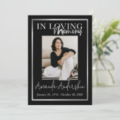 愛する記憶の中で銀葬儀記念写真 招待状 (スタンド正面)