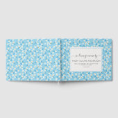 愛する記憶の中で青いデイジーメモリアル葬儀 ゲストブック (全面)