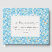 愛する記憶の中で青いデイジーメモリアル葬儀 ゲストブック (正面)