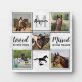 愛する記憶の中で馬ペット記念写真コラージュ フォトプラーク (正面)