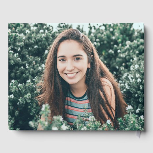 愛する記憶の中で黒い優美な台本の葬儀 ゲストブック (裏面)