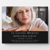 愛する記憶の中で黒い写真記念トリビュート フォトプラーク (正面)