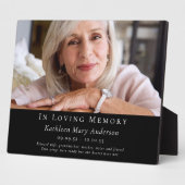 愛する記憶の中で黒い写真記念トリビュート フォトプラーク (側面)