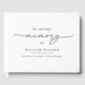 愛する記憶の中で黒と白のメモリアル葬儀 ゲストブック (正面)