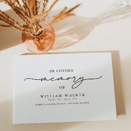 愛する記憶の中で黒と白のメモリアル葬儀 ゲストブック