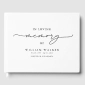 愛する記憶の中で黒と白のメモリアル葬儀 ゲストブック (正面)