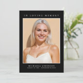 愛する記憶の中で2写真のシンプル記念モダン碑 サンキューカード (スタンド正面)