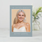 愛する記憶の中で2写真のシンプル記念モダン碑 サンキューカード (スタンド正面)