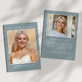 愛する記憶の中で2写真のシンプル記念モダン碑 サンキューカード