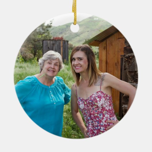 愛する記憶の中で2 Photo Keepsake Cross with Wings セラミックオーナメント (裏面)