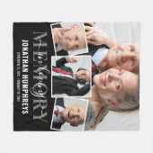 愛する記憶の中で4写真記念 フリースブランケット (正面(横))