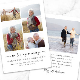 愛する記憶の中で5つの写真の葬儀悔やみや弔慰 サンキューカード