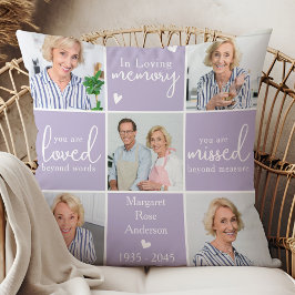 愛する記憶の中で5フォトコラージュ記念詩 クッション