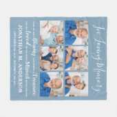 愛する記憶の中で6写真追悼記念 フリースブランケット (正面(横))