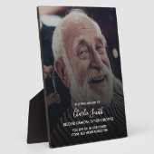 愛する記憶の中で: イーゼルスタンドの写真とメッセージ フォトプラーク (側面)