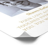 愛する記憶の中で、エレガントな結婚式のサイン ポスター (角)