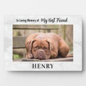 愛する記憶の中で - ペットの死を悼む 犬の追悼記念 フォトプラーク (正面)