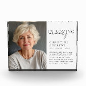 「愛する記憶の中で」メモリアル，名前，写真 フォトブロック (正面)