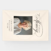 「愛する記憶の中で！」 メモリアル、名前、写真 横断幕 (横)